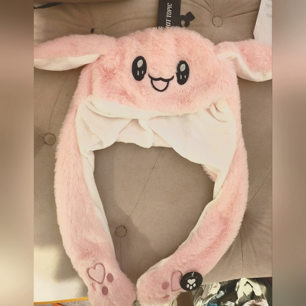 pink kawall bunny hat
